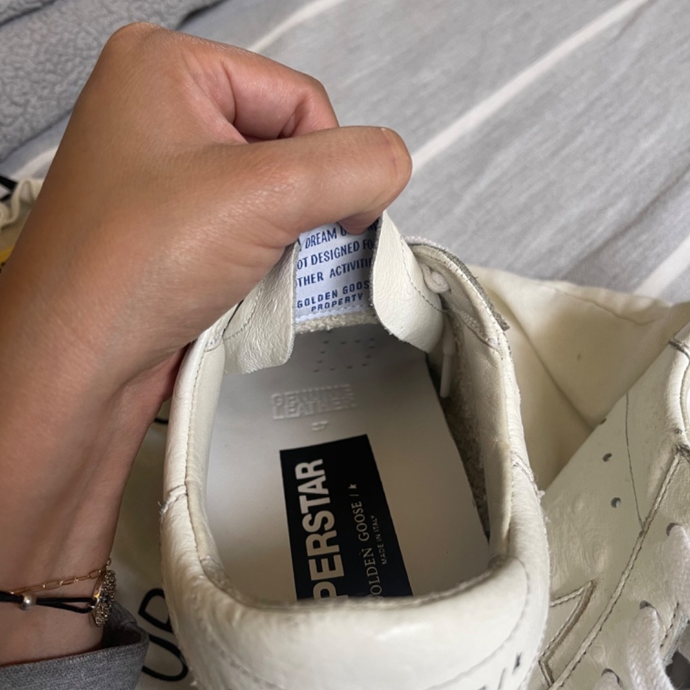 Golden Goose Superstar Ostrich-Stamped Court Sneakers - Picture 13 of 16